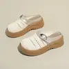 Zapatillas de Media Punta Cerradas con Suela Gruesa para Aumentar la Altura para Mujer, Elegantes y Modernas, Nuevo Modelo Primavera/Verano 2026, Sandalias Cerradas de Malla Calada