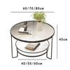 Mesa de Centro de Cristal Templado de Lujo Ligero Mesa de Centro Redonda para Sala de Estar de Apartamento Pequeño Mesa Redonda Pequeña Minimalista para el Hogar Mesa de Centro de Celebridad de Internet