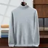 Nuevo suéter de cachemira para hombre de otoño e invierno con cuello alto, estilo jersey, corte holgado, talla grande, camiseta interior de cachemira para hombre