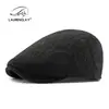 Gorro de Tricô Fashion Estilo Coreano para Mulheres, Boina de Outono e Inverno, Chapéu Bico de Pato Artístico Retrô Britânico, Boné Casual para Frente para Homens