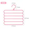 Cabide multifuncional para calças antiderrapante doméstico de cinco camadas para armazenamento cabide para calças cabide para lenços de seda cabide para pendurar no guarda-roupa cabideiro prateleira de armazenamento