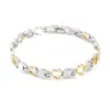 Pulseira Magnética Amazon Cross Cobre Antigo Vermelho Três Fileiras Fecho Dobrável Eletrodepositado Escovado Pulseira Liga de Zinco Joias Masculinas