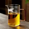 Taza de Fair de Vidrio de Borosilicato Alto con Filtro de Media Luna para Té Verde, Taza de Infusión con Separación de Té y Agua, Nuevo Estilo Chino para Té Negro y Té de Flores