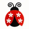 Patche Bordado de Inseto Desenho Animado Fofo Patche de Joaninha de Sete Pontos para Roupas Bolsas DIY Emblema Termocolante Emblema Bordado