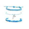 Amazon AliExpress Nuevo Pulsera Tejida con Cera Bohemia Conjunto de Moda para Mujer Ola Tobillera