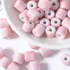 Grânulos Cerâmicos Bicolores com Esmalte Floral Vintage Estilo Japonês, Grânulos Espaçadores Versáteis para Acessórios de Pulseira Artesanal DIY