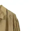 Atacado para comércio exterior 2026 Moda europeia e americana versátil casual simples cetim plissado manga longa com colarinho camisa para mulheres K41908