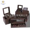 Caja de Almacenamiento de Cuero PU con Textura de Madera Sin Almohada, con Claraboya, Caja de Nogal, Primera Caja de Almacenamiento, Almacenamiento de Pulseras, Organizador de Pulseras