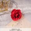 Cabeça de Rosa Cacheada Pequena Flor de Seda Artificial Simulada Flor Artificial Decorativa para Guirlanda de Flores DIY de Casamento Adorno de Cabeça