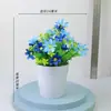 Flores Artificiales, Arreglos de Flores Falsas, Decoración de Escritorio para el Hogar, Decoración de Interiores para la Sala de Estar, Arte Floral de Seda, Juego de Arreglo de Flores para Mesa de Comedor
