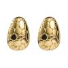 Aretes de Pin de Plata S925 Asimétricos Alas Patrón de Piedra Ovalada Aretes para Mujer Estilo Frío Europeo y Americano Aretes Simples Atmosféricos