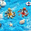Pulpo Artificial Esmaltado Hecho a Mano Puro Pulpo de Cristal Adornos para Acuario Decoración Oceánica Estilo Ins Adornos de Dibujos Animados