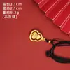 Colar Vietnamita Estilo Chinês Banhado a Ouro com Design Étnico Vintage, Pingente de Cabacinha Rotativa da Sorte e Prosperidade para Mulheres, Nova Joia Chinesa de Alto Padrão