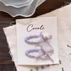 Nuevo Clip para el Cabello de Niña con Cuadros Morados y Encaje, Lazo, Goma para el Cabello, Pasador, Pinza Lateral, Goma Elástica, Goma para el Cabello de Verano