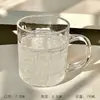 Taza Pequeña de Vidrio para Uso en Casa, Taza de Café, Taza para Leche y Jugo, Taza de Té Creativa Personalizada con Asa, Set Sencillo