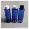 Botella de hombro plano de 100 ml con tapa estándar, botella azul para hidrosol, botella para tónico, botella transparente de 100 ML con tapa de rosca, botella para champú