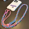 Uma Corda, Três Usos, Alça de Mochila Escolar Mini, Cordão para Celular, Pendurador Transversal no Pescoço, Corrente de Pulso para Celular, Anti-Perda e Anti-Queda para Homens e Mulheres