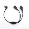 Cabo de Dados USB Macho para Fêmea de Ponta Dupla Personalizado, Cabo de Dados Um para Dois, USB Macho para Dois USB Fêmea, USB Curvado para a Esquerda e para a Direita