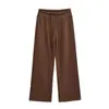Calça Casual de Yoga Estilo Americano de Cintura Alta, Nova Versátil para Outono e Inverno, Calça de Perna Larga Emagrecedora, Calça de Comprimento Total