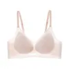 Ropa interior sin costuras con sensación de segunda piel para mujer, Copa transpirable sin costuras, Recogida y elevación de busto pequeño, Sujetador de soporte suave, Anticaída, Reducción de volumen lateral