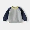 Sudadera Exterior para Niños con Bloques de Color, Top Sencillo, Versátil para Primavera, Nuevo Estilo en Ropa Infantil, Chaqueta para Niños Pequeños, Venta al por Mayor de Primavera
