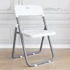 Silla Plegable para Uso en Casa, Silla de Plástico Moderna y de Moda para Fotos, Silla para Dormitorio, Oficina, Reuniones, Capacitación, Exterior con Respaldo, Venta al por Mayor