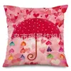 Funda de Almohada Más Vendida en Amazon Patrón de Flor de Amor Día de San Valentín Funda de Almohada Decorativa para Dormitorio Sofá Funda de Almohada de Lino