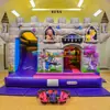 Castillo Hinchable Cuadrado para Niños, Stand Hinchable, Castillo Hinchable para Saltar en Interiores y Exteriores, Trampolín Hinchable de Princesa, Castillo Hinchable Grande para Exteriores