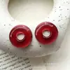 Pendientes de resina de color gelatina con forma de círculo hueco geométrico coreano, hechos a mano, material para pinzas para el cabello, venta al por mayor
