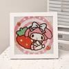 Animación de Dibujos Animados Nueva Pintura de Diamantes Kuromi DIY Juguetes de Pintura de Diamantes Hechos a Mano para Niños con Marco de Fotos Mesa Regalo