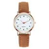 Novo Relógio Luminoso para Mulheres, Digital Retro Simples em Couro Nubuck, Pequeno Relógio Casual Fresco, Relógio de Pulso Feminino a Quartzo