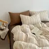 Conjunto de Cama Classe A Quatro Peças Algodão Puro Algodão Lavado 2025 Novo Lençóis de Cama Capa de Edredom Conjunto de Três Peças para Dormitório Estudantil 4