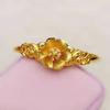 Pulsera de latón chapado en oro con diseño de rosa y corazón, push-pull, chapado al vacío, joyería de boda, suministro para comercio electrónico físico