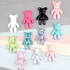 Peças para Acessórios de Cabelo, Cola Creme, Peças de Resina para DIY de Capinha de Celular, Materiais para DIY, Presilhas de Cabelo, Patches de Sapato de Madeira em Formato de Urso para Crianças