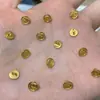 Accesorios Chapados en Oro de Plata S925, Cuatro Estaciones de Paz, Riqueza y Buena Fortuna, Cuentas Botón, Accesorios para Joyería DIY