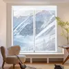 Cortinas térmicas de inverno, película de janela selada de camada dupla, película de isolamento à prova de vento e espessada, solução anticongelante e bloqueadora de vento para clima frio, folha de plástico