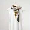 Bufanda Decorativa Nueva, Elegante Chal, Pañuelo Cuadrado de Algodón y Seda de Alta Calidad, Bufanda de Seda para Mujer Rose's Story