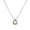 Collar de Anillos Triple de Acero Inoxidable de Venta Caliente Europeo y Americano, Simple y que No se Desvanece, Cadena para Suéter con Incrustaciones de Diamantes de Acero de Titanio Estilo Hip-Hop para Hombre