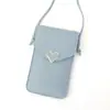 Nova Bolsa Transversal Mini para Estudantes 2020 Porta-moedas Coração Porta-cartões Bolsa Transparente para Celular com Tela Sensível ao Toque