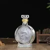 Garrafa de Vidro Transparente Espessada para Bebidas Alcoólicas Atacado Pacote 0,5kg 500ml Garrafa Selada para Bebidas Alcoólicas Caseiras Garrafa de Vinho com Bolhas