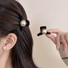 Elegante Presilha de Cabelo Meio Preso com Pérola Feminina de Alta Qualidade Franja Lateral Presilha Princesa Cabeça Cabelo Mini Presilha Tubarão Acessório de Cabelo