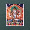 Pintura thangka dorada pintada a mano cinco ye Huang Cai madre verde gran cielo negro benmingfo pintura thangka núcleo lienzo especial