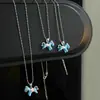 Cadena Mariposa Cristal Perlas Lujo Ligero Perla Estilo Ins Lanyard de Alta Gama Collar Estilo Primavera de Alta Gama
