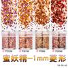Lentejuelas de diamante de 1 mm lentejuelas para uñas brillo flash filetes de pescado humano usar uña cáñamo de flujo material de arena movediza paquete de kg