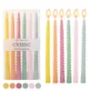 Velas Longas Rosqueadas Transfronteiriças para Uso Doméstico, Casamentos, Festas, Sem Fumaça, Sem Cheiro, Velas Decorativas Coloridas em Bastão, Velas Espirais de Aniversário