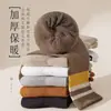 Calcetines mujer otoño e invierno gruesos cálidos algodón absorbente de sudor goma alta rizo inferior desodorante calcetines negros mujer