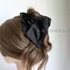 Pinza Estrella Louis Estilo Hepburn Satín Brillante Diamante Pin Tiburón Alto Temperamento Triángulo Cruz Accesorios para el Cabello para Mujeres