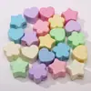 Contas Acrílicas Creme com Furo Grande Estrela de Cinco Pontas Flor de Ameixa Coração Contas Feitas à Mão DIY Caseiro Corrente para Celular Chaveiro Joias