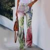 BD 02 260g twill mujer estampado imitación jeans AliExpress ebay Europeo y Americano Comercio exterior pantalones casuales delgados