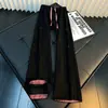 Pantalones de Chándal a Cuadros Plisados de Bloques de Color Americanos para Hombre Diseño de Otoño Pantalones Rectos de Patchwork Corte Limpio Pantalones Casuales